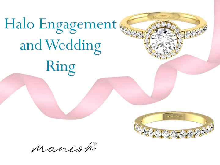 Why Halo Engagement Rings and Wedding Bands Are a Timeless Combination
