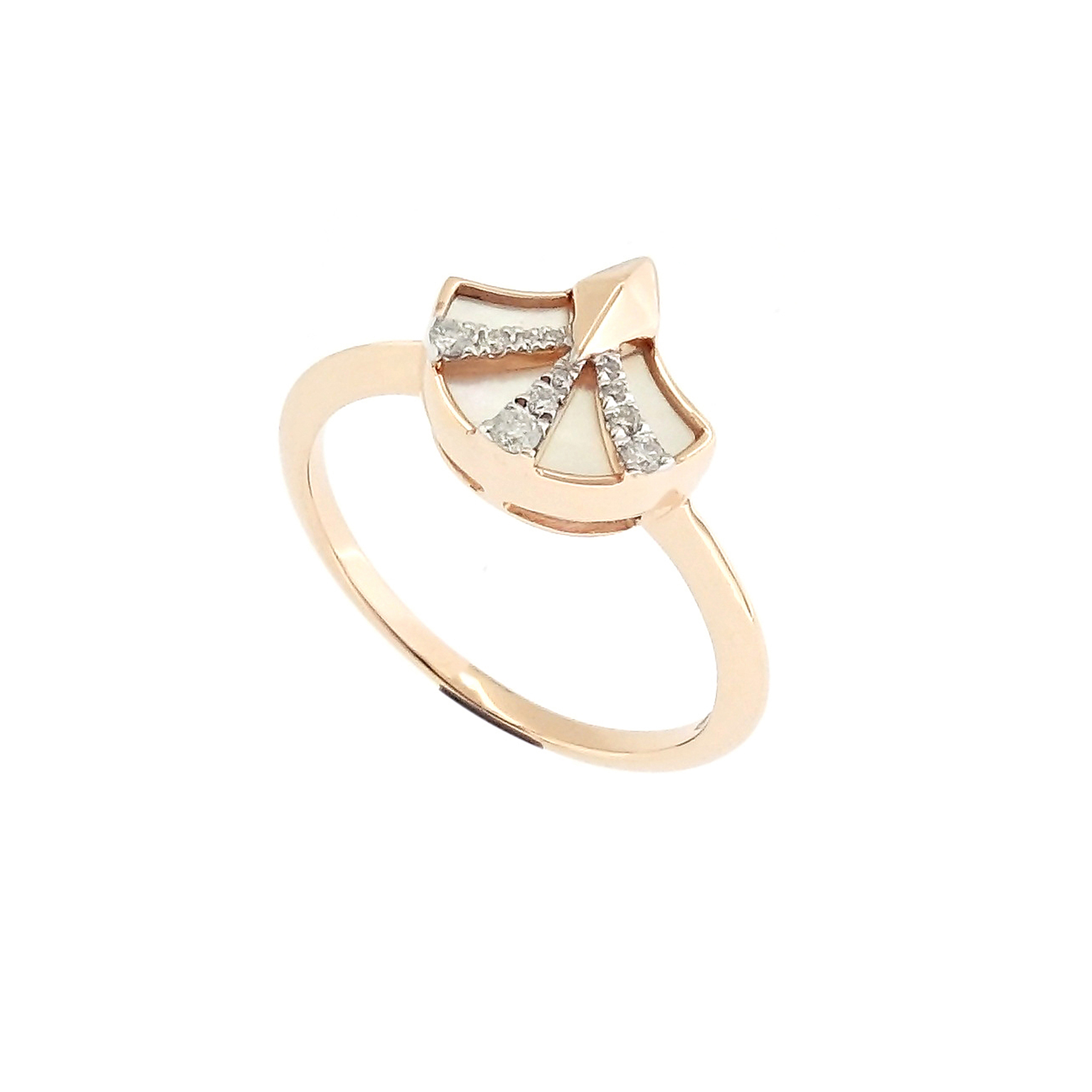 Mother of Pearl Diamond Ring