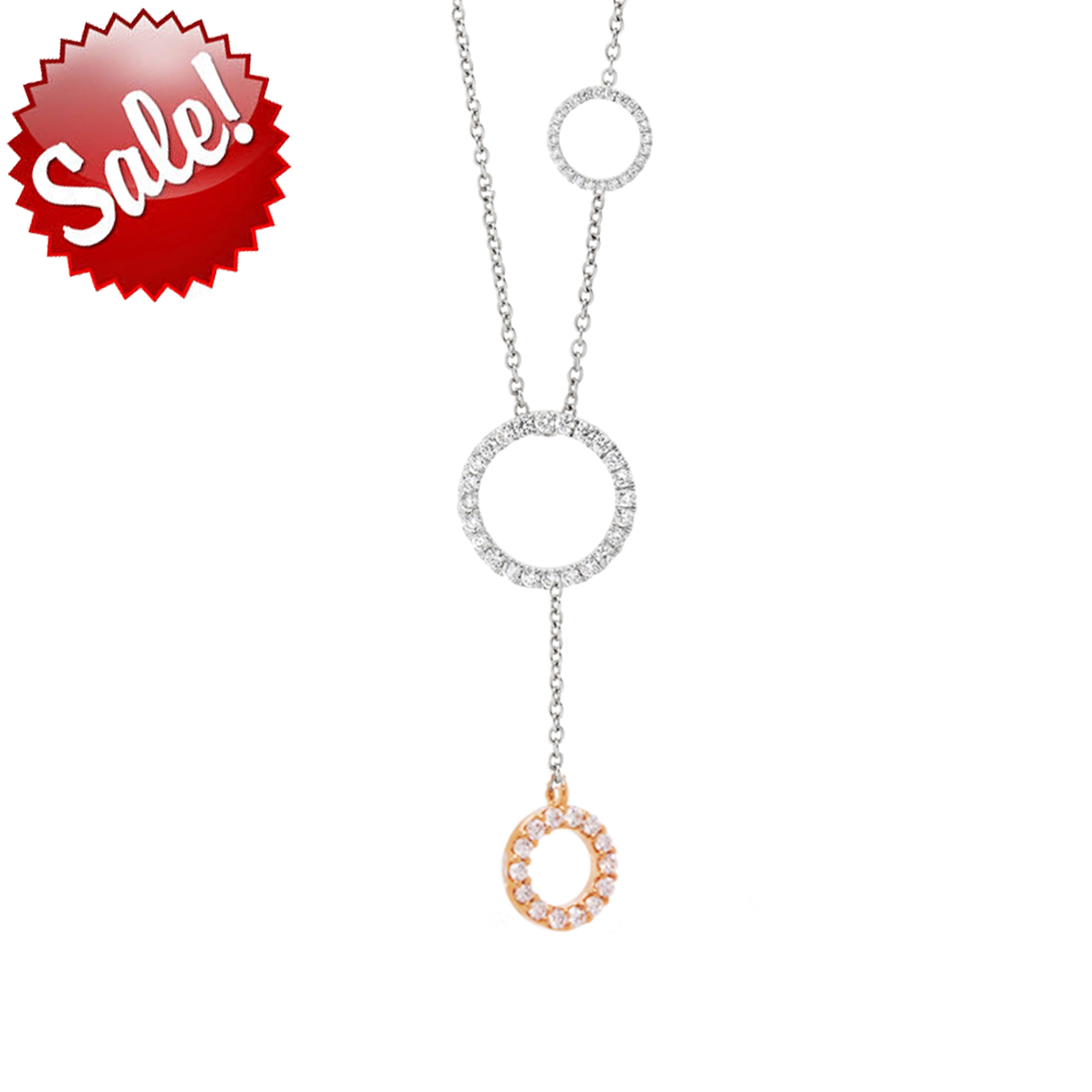 Tri Circles Diamond Necklace