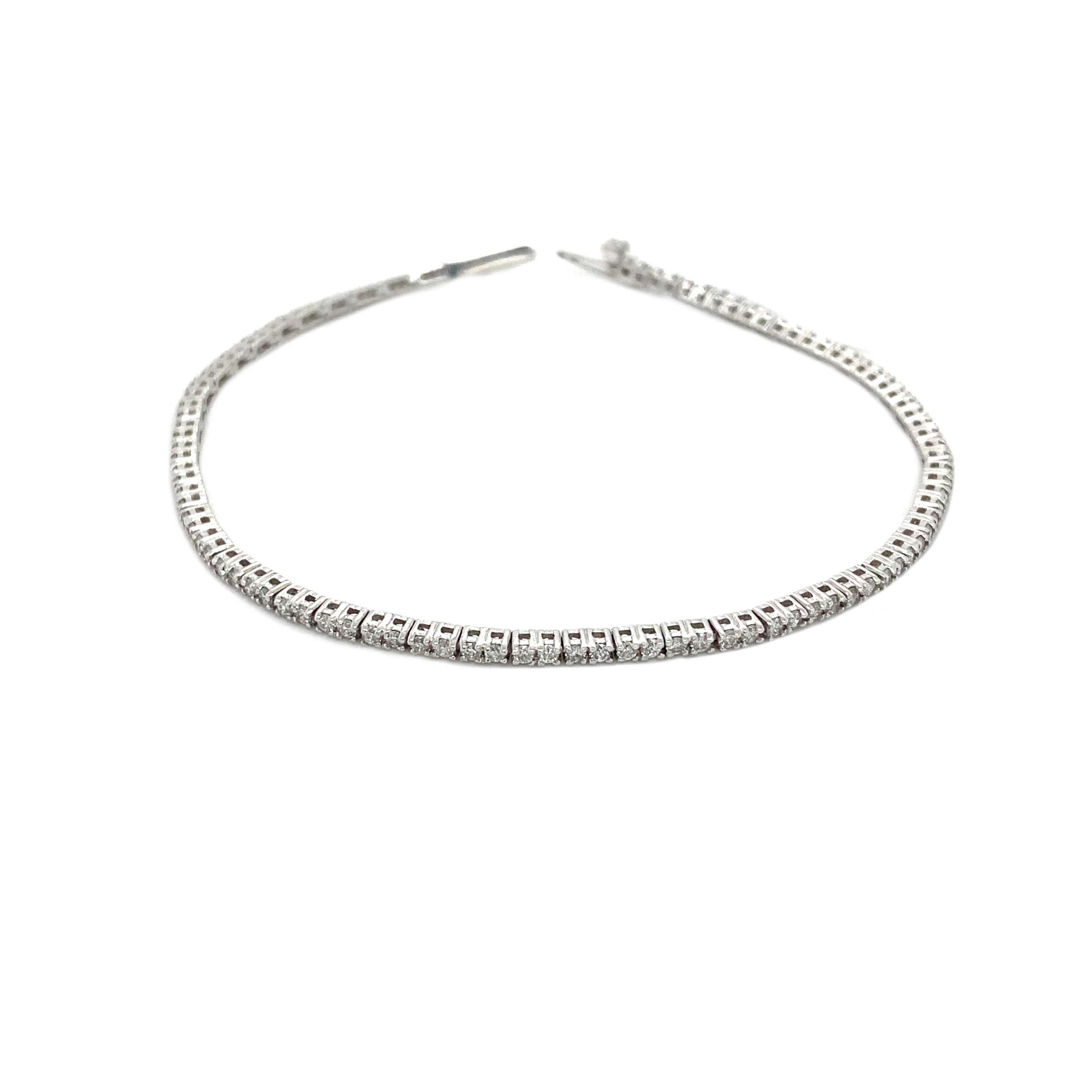 1.28 Carat Diamond Tennis Bracelet