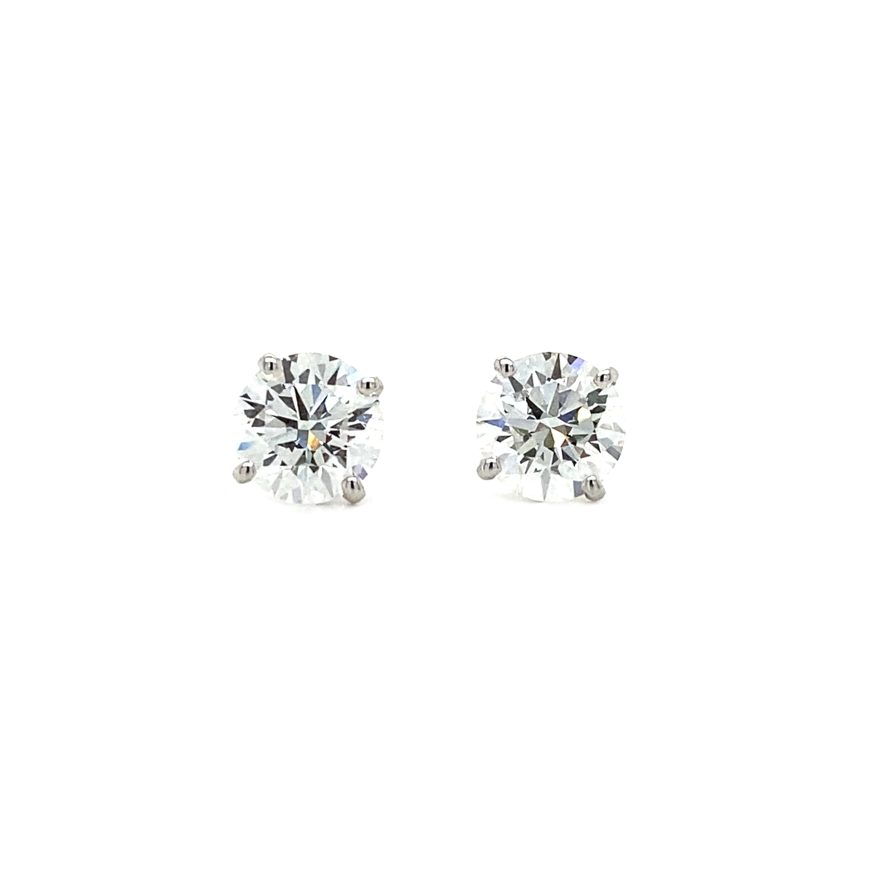 0.71 CT Lab Grown Diamond Solitaire Earrings
