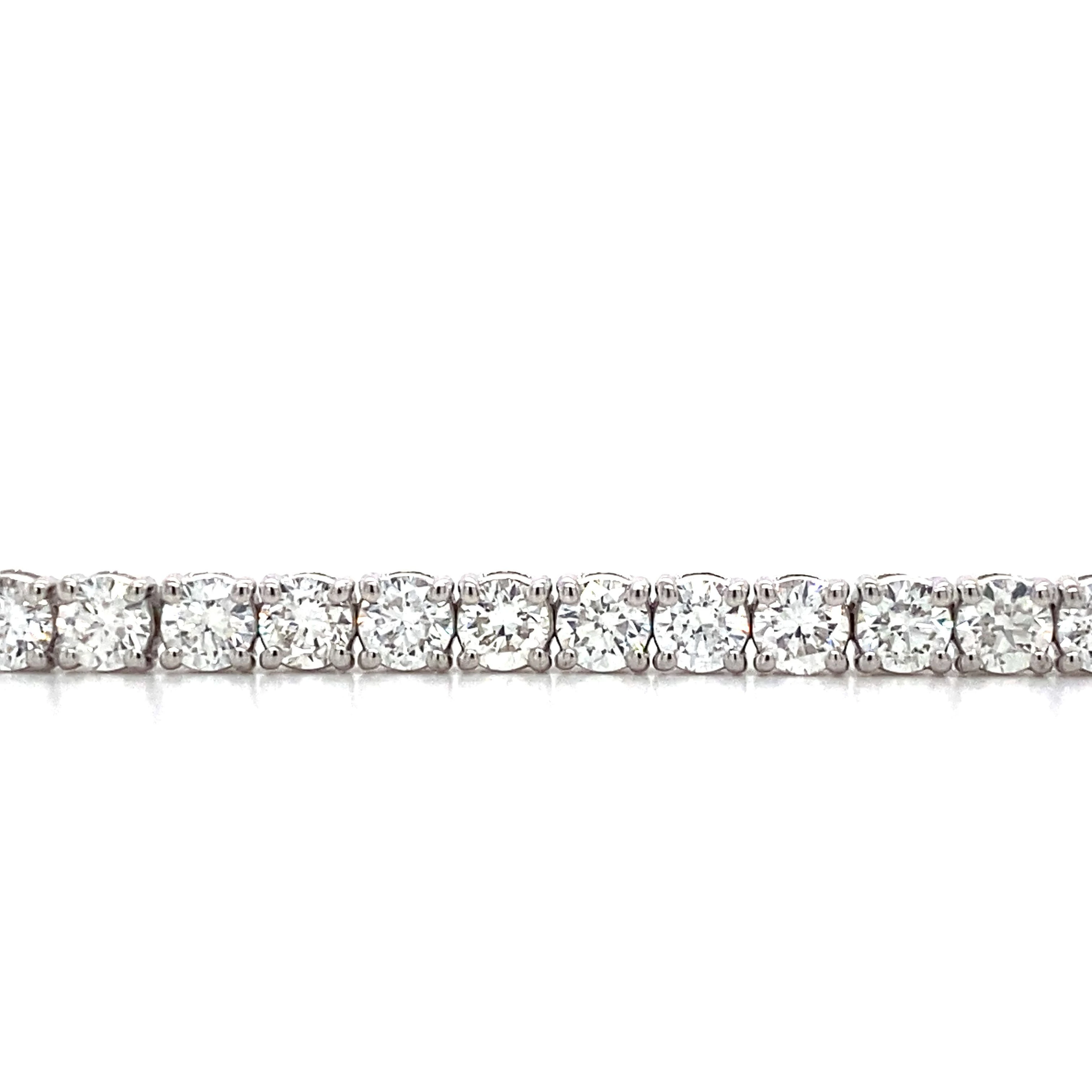 14.43 Carat Diamond Tennis Bracelet