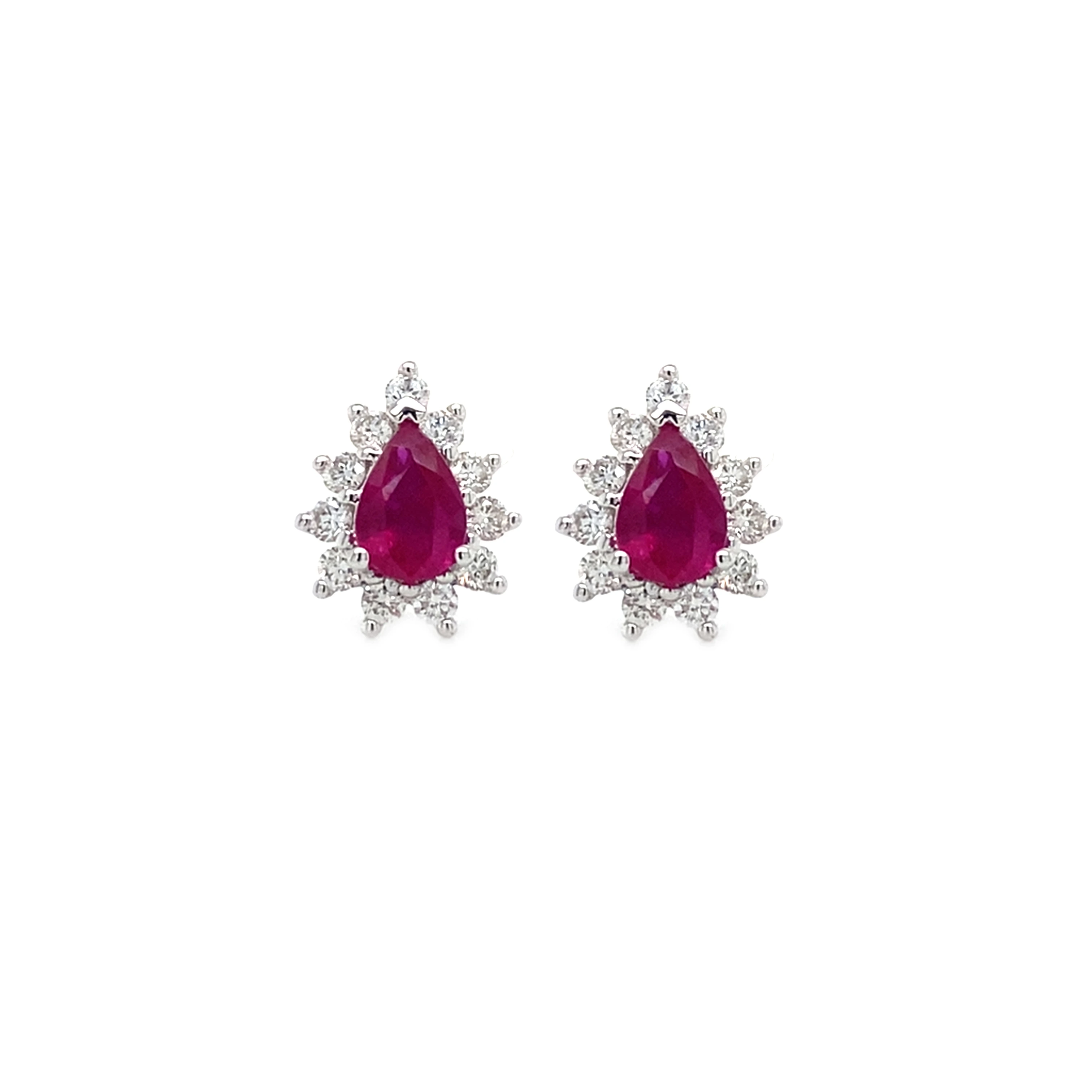 Diamond and Ruby Earrings