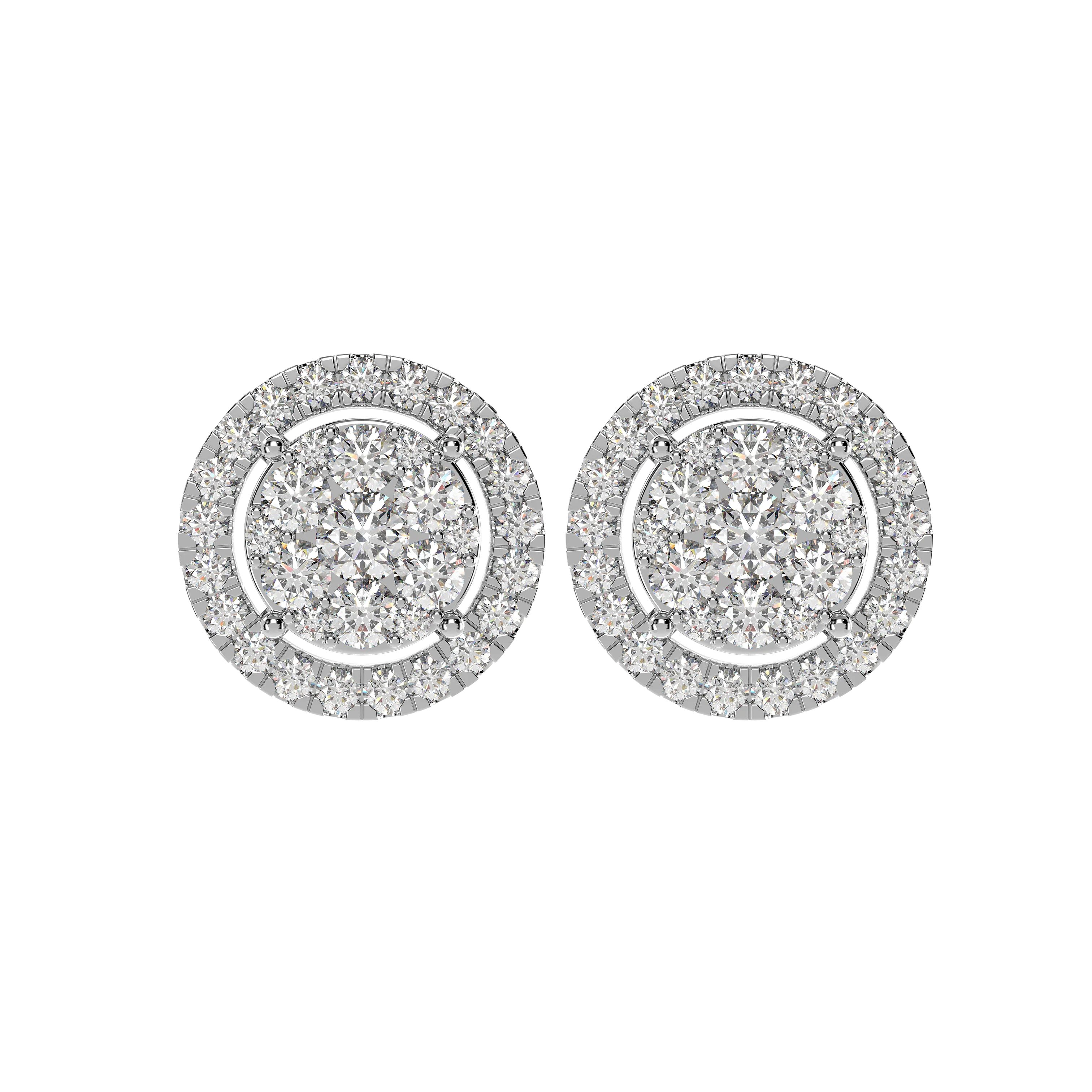 Natural Round Diamond Earrings