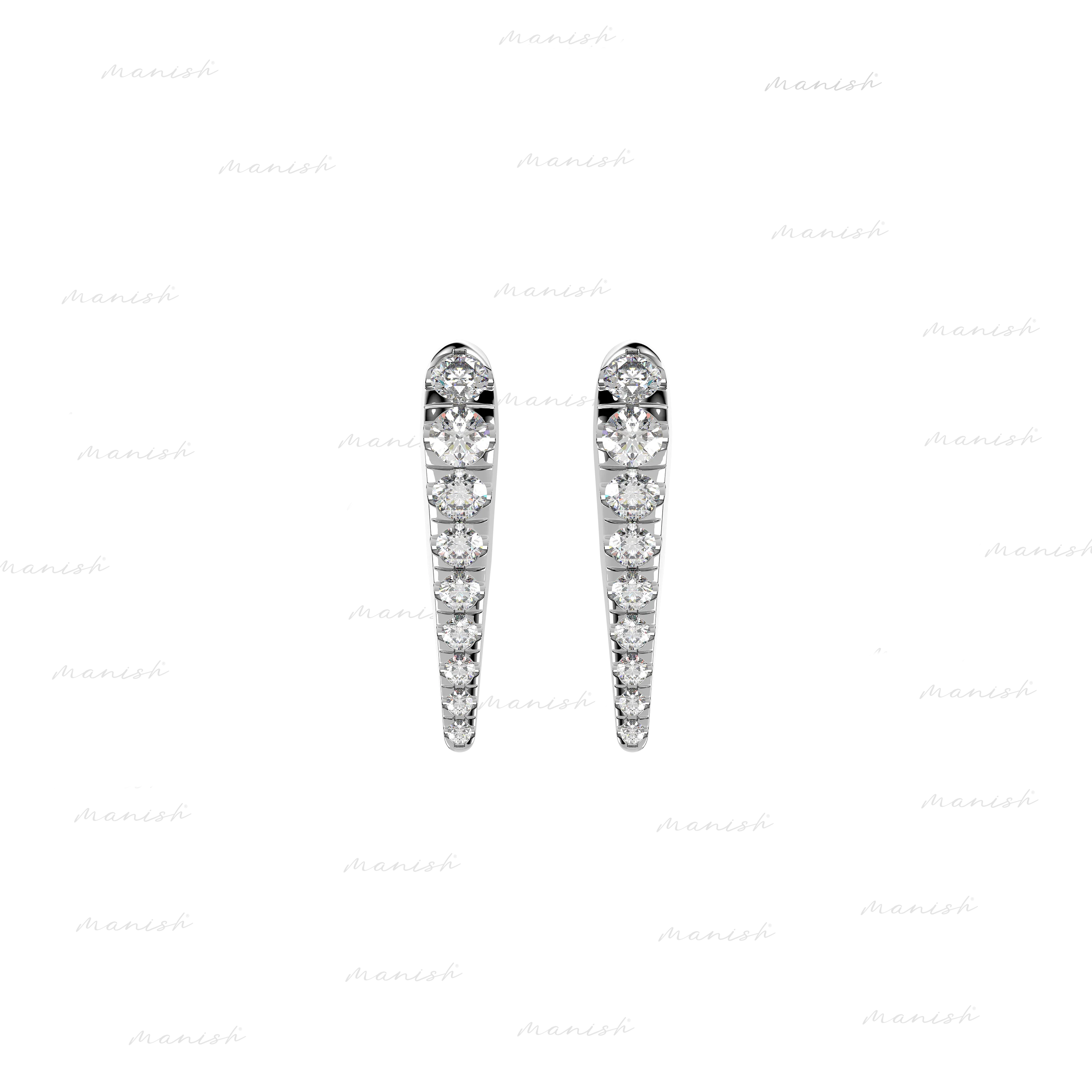 Diamond Hoop Earrings