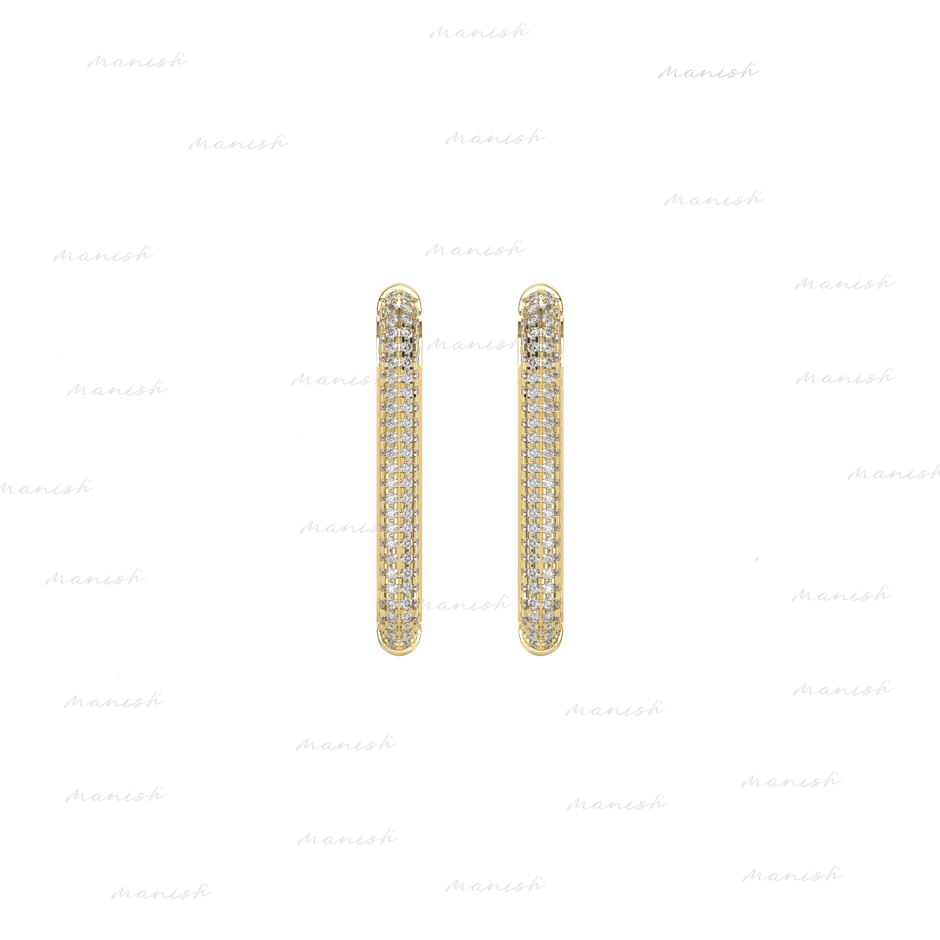 Elongated Hoop Earrings