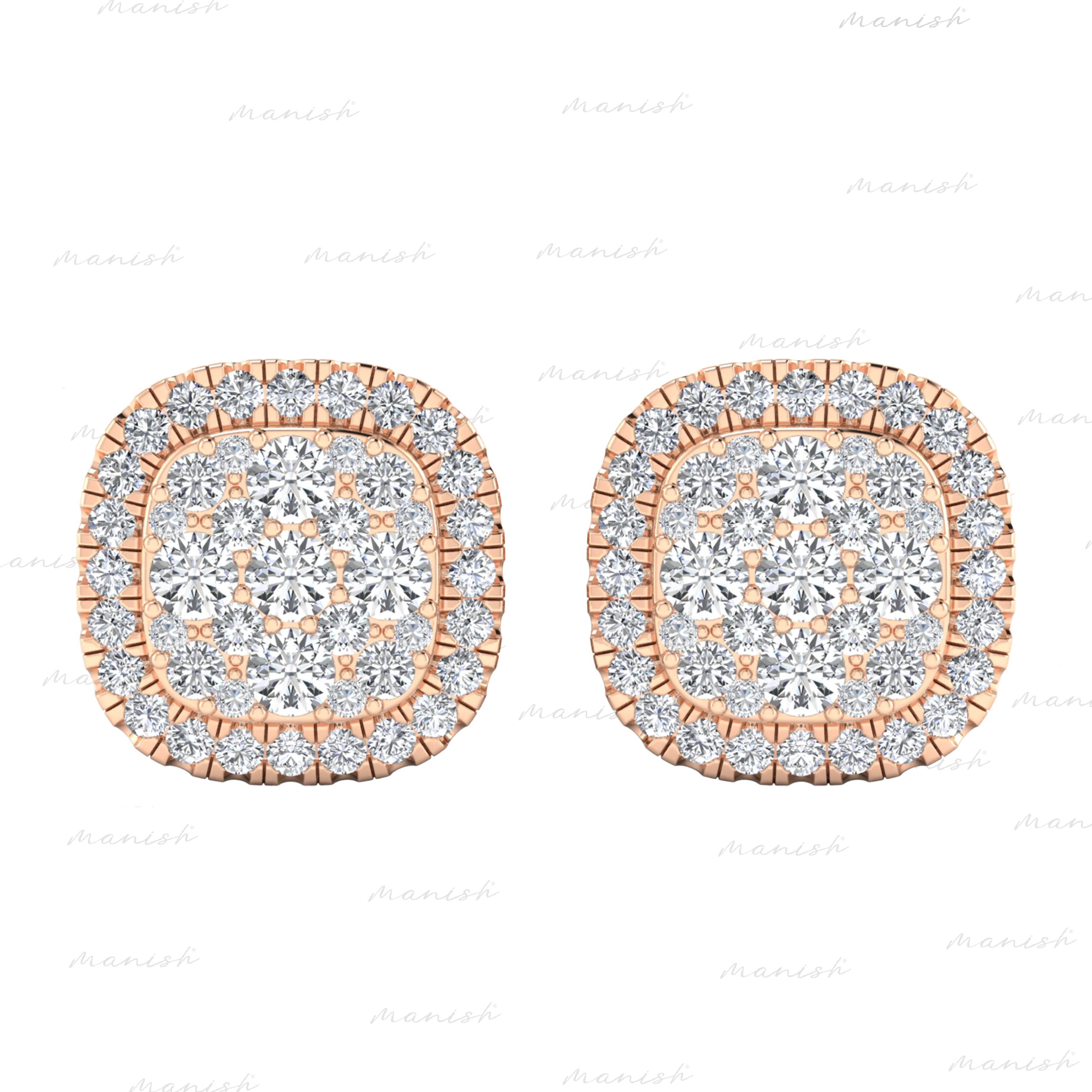 Cluster Diamond Earrings