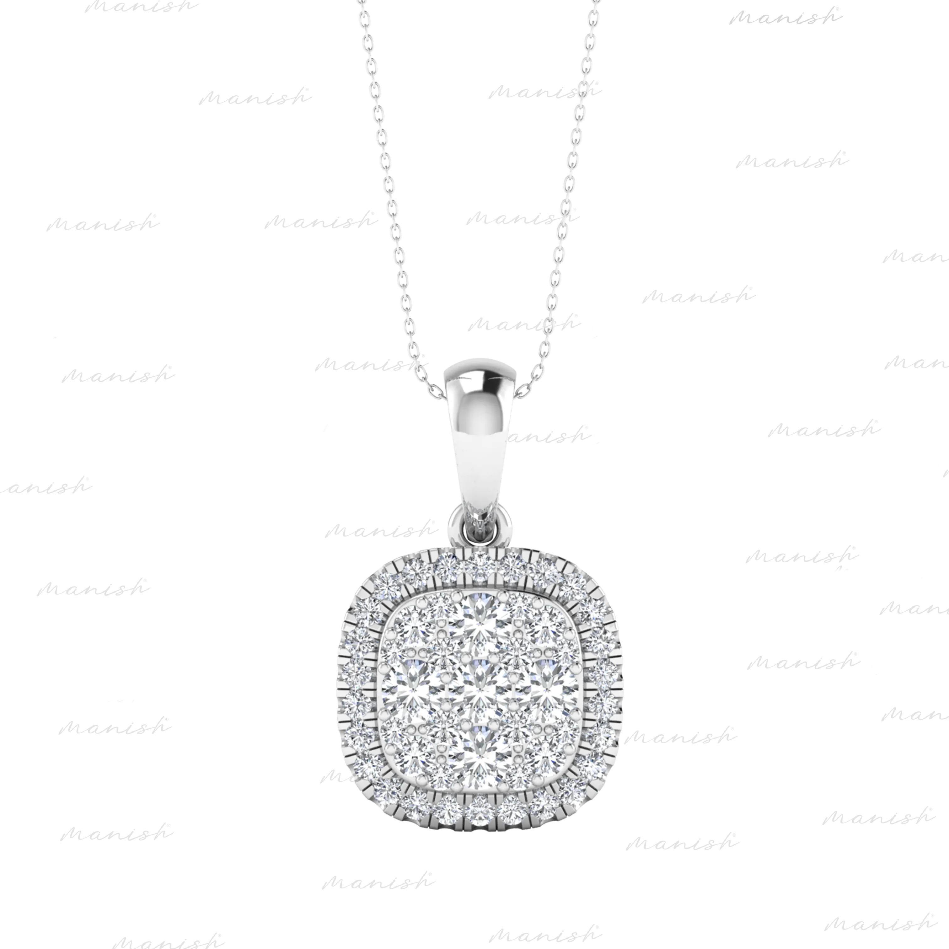Cluster Diamond Pendant